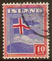 Iceland 1939 10a Scarlet and blue. SG246.