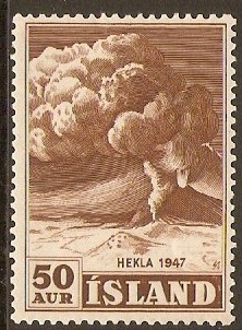 Iceland 1948 50a Dark brown. SG283.