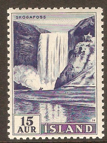 Iceland 1956 15a Deep ultramarine. SG335.