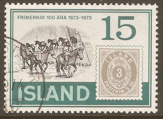 Iceland 1973 15k Stamp Centenary series. SG505.