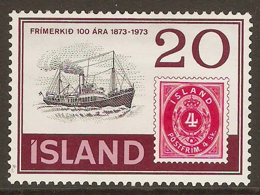 Iceland 1973 20k Stamp Centenary series. SG506.
