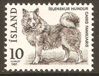 Iceland 1980 10k Black - Icelandic Dog. SG581.