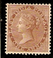 India 1865 1a Pale brown. SG58.