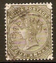 India 1882 4a Olive-green. SG95.