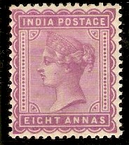India 1882 8a Dull mauve. SG98.
