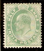 India 1902 a Yellow-green. SG121.