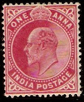 India 1902 1a Carmine. SG123.