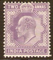 India 1902 2a Violet. SG124.