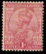 India 1911 1a Pale rose-carmine. SG162.