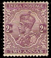 India 1911 2a Purple. SG166.
