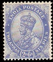 India 1911 2a.6p Ultramarine. SG171