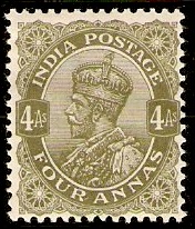 India 1911 4a Deep olive. SG174