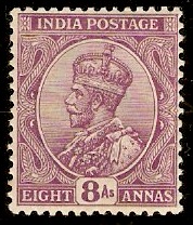 India 1911 8a Deep magenta. SG179