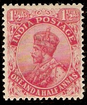 India 1922 1a Rose-carmine. SG198
