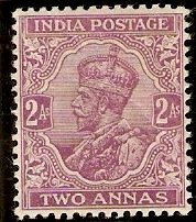 India 1926 2a Bright purple. SG205.