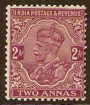 India 1926 2a Purple. SG206.