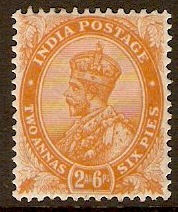 India 1926 2a.6p Orange. SG207.