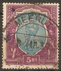 India 1926 5r Ultramarine and purple. SG216.