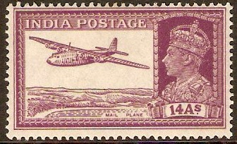 India 1940 14a Purple. SG277.
