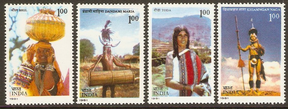 India 1981 Tribes of India Set. SG1004-SG1007.