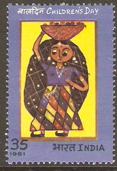 India 1981 35p Childrens Day Stamp. SG1025.
