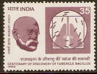 India 1982 35p TB Discovery Stamp. SG1041.