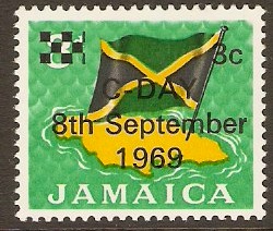 Jamaica 1969 3c on 3d New Decimal Currency Series. SG282.