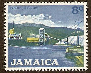 Jamaica 1970 8c Blue and yellow. SG312a.