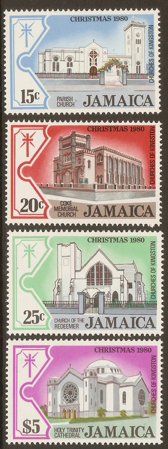 Jamaica 1980 Christmas Churches set (1st.series). SG503-SG506.