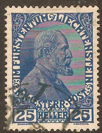 Liechtenstein 1917 25h Blue. SG12.