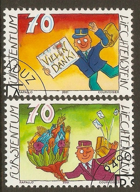 Liechtenstein 2001 Greetings Stamps set. SG1241-SG1242.