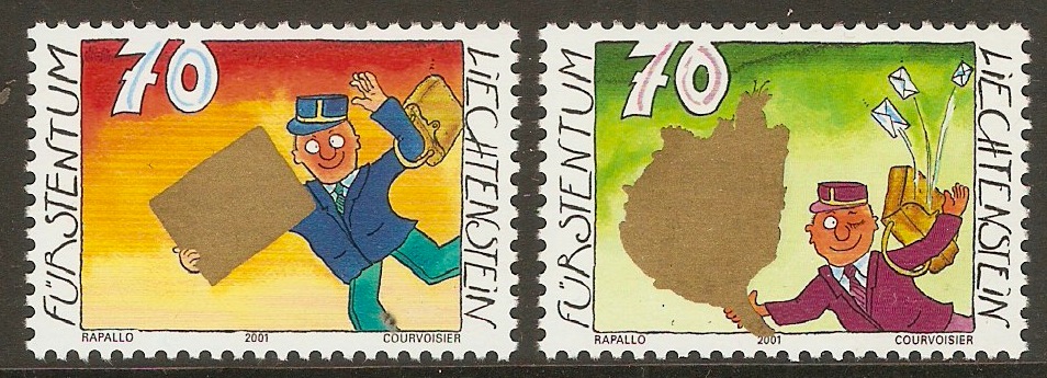 Liechtenstein 2001 Greetings Stamps set. SG1241-SG1242.