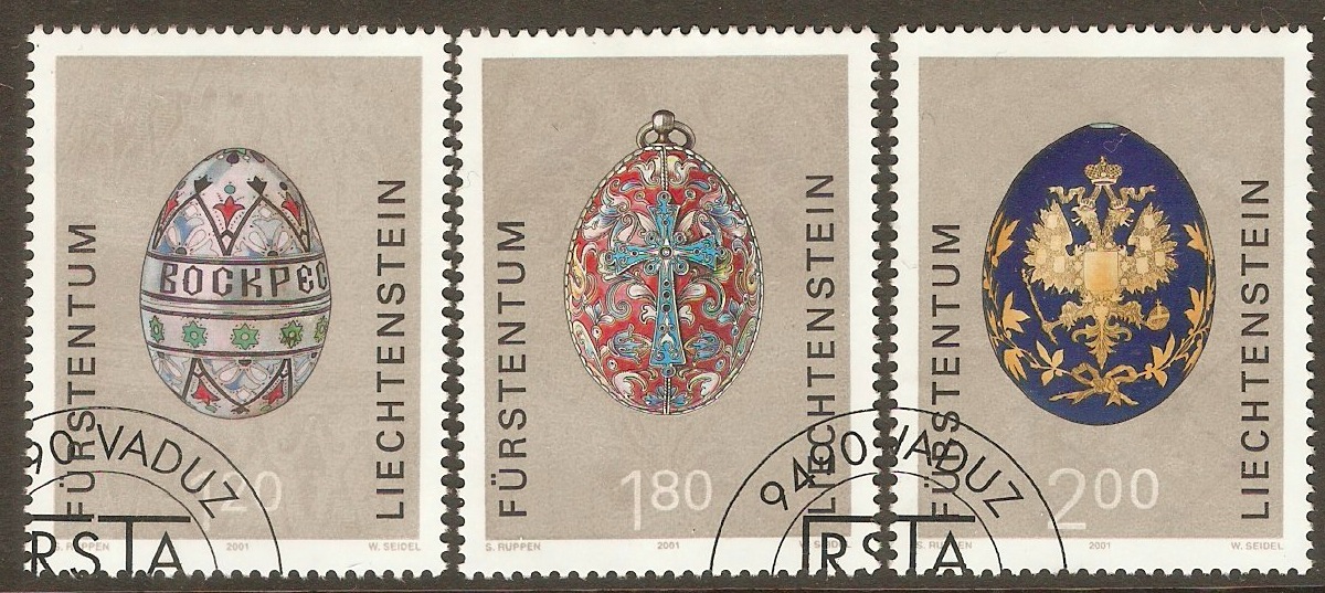 Liechtenstein 2001 Easter Eggs set. SG1243-SG1245.