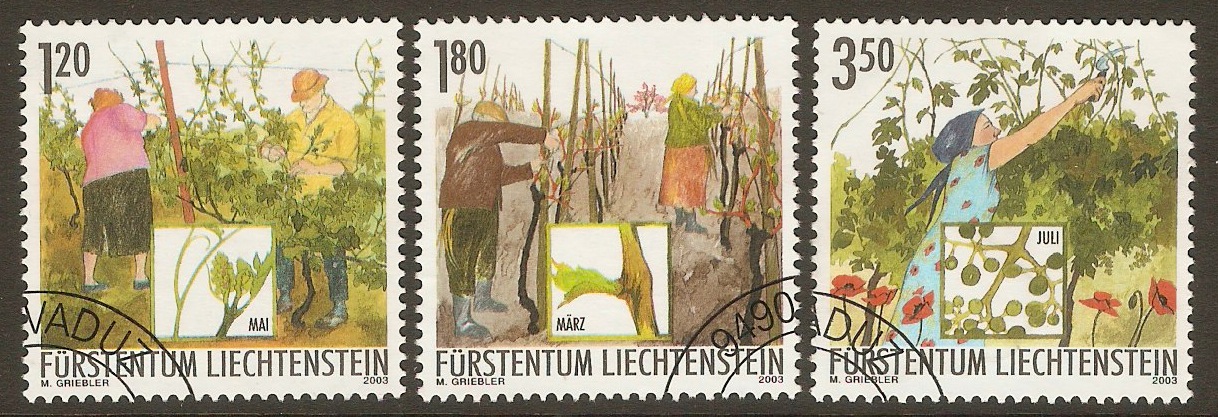 Liechtenstein 2003 Viticulture (2nd. issue) set. SG1301-SG1303.