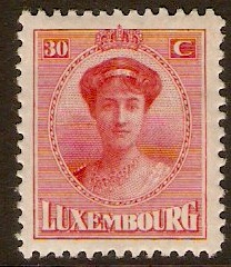 Luxembourg 1921 30c Carmine. SG201.