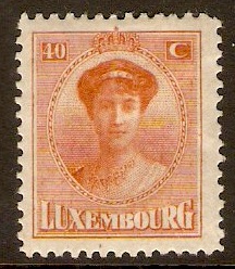 Luxembourg 1921 40c Brown-orange. SG202.