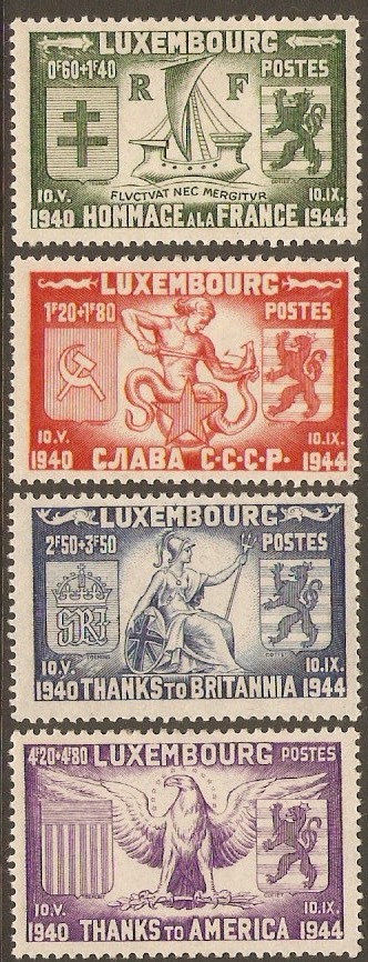 Luxembourg 1945 Liberation Set. SG460-SG463.