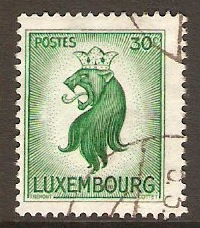 Luxembourg 1945 30c Green - Lion series. SG470.