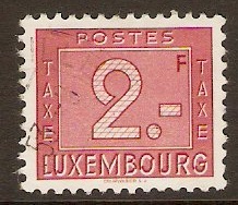 Luxembourg 1946 2f Carmine - Postage Due. SGD497.