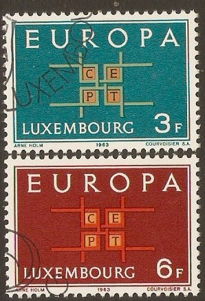 Luxembourg 1963 Europa Stamp Set. SG730-SG731.