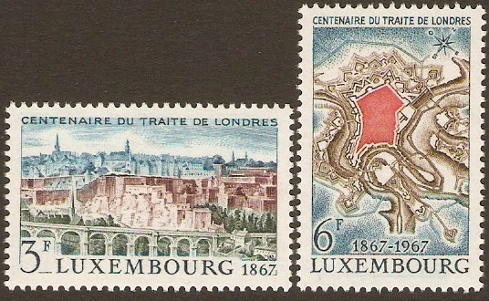 Luxembourg 1967 Treaty of London Stamps. SG796-SG797.
