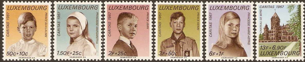 Luxembourg 1967 Welfare Set. SG809-SG814.