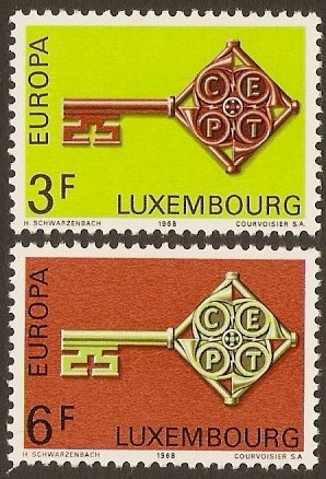 Luxembourg 1968 Europa Stamps. SG821-SG822.