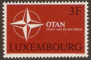 Luxembourg 1969 NATO Anniversary Stamp. SG842.