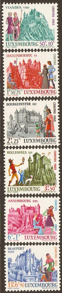 Luxembourg 1969 Castles Series. SG846-SG851.