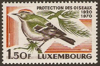 Luxembourg 1970 Bird Stamp. SG854.