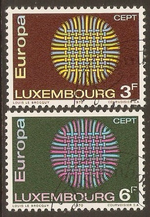 Luxembourg 1970 Europa Stamps Set. SG855-SG856.