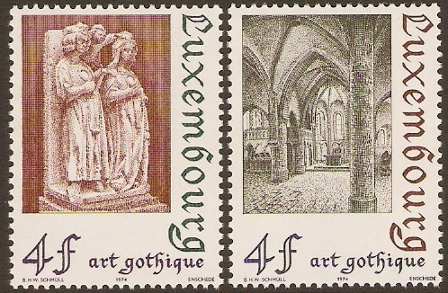 Luxembourg 1974 Gothic Art Stamps. SG931-SG932.