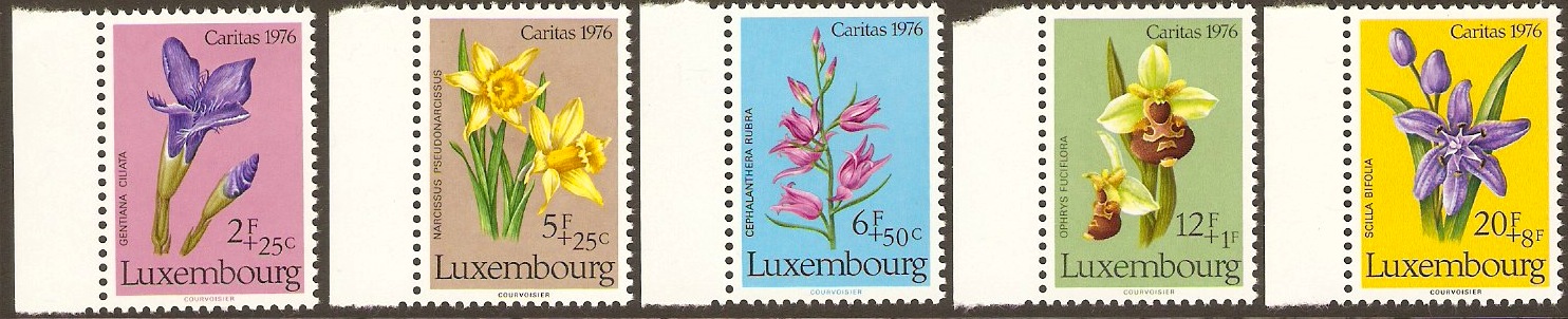 Luxembourg 1976 Plants Series II. SG976-SG980.