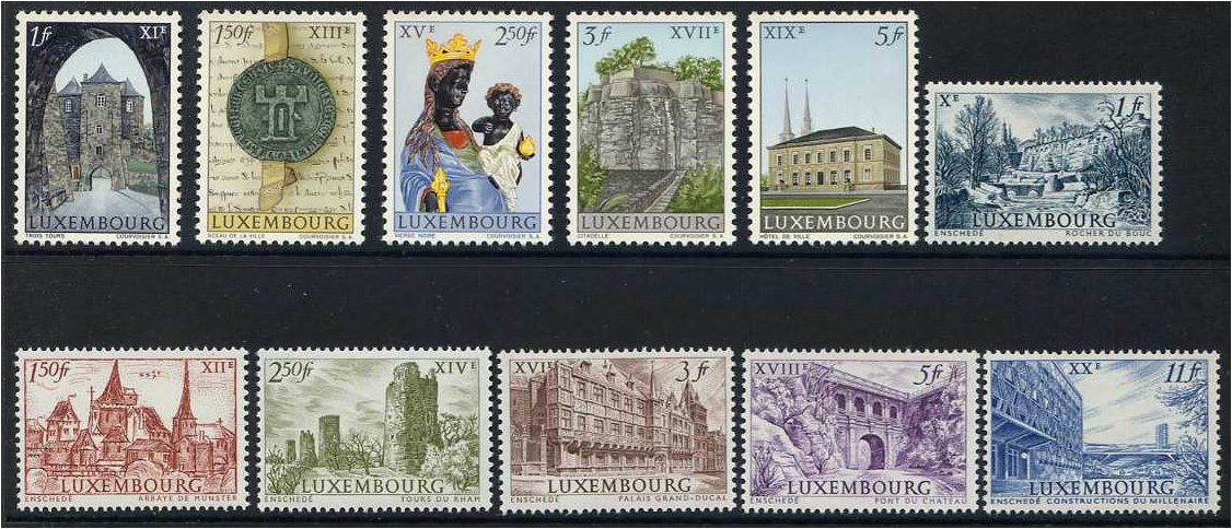 Luxembourg 1963 Luxembourg Millenary Set. SG717-SG727.